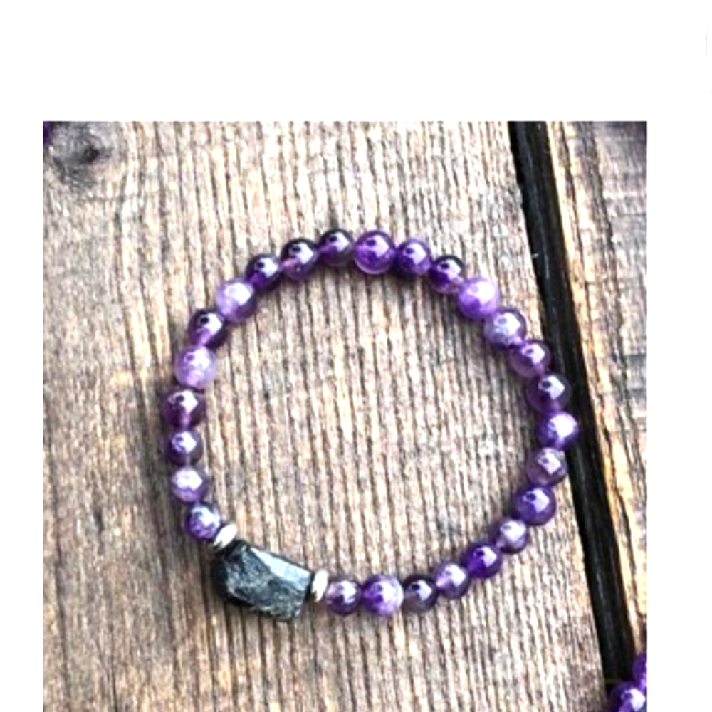 Amethyst and Tourmaline Bracelet
